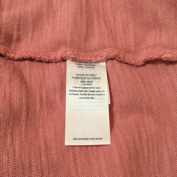 Faherty Men’s Slub Cotton 1/4 Zip Summer Red Sweater Size XXL - Picture 9 of 10